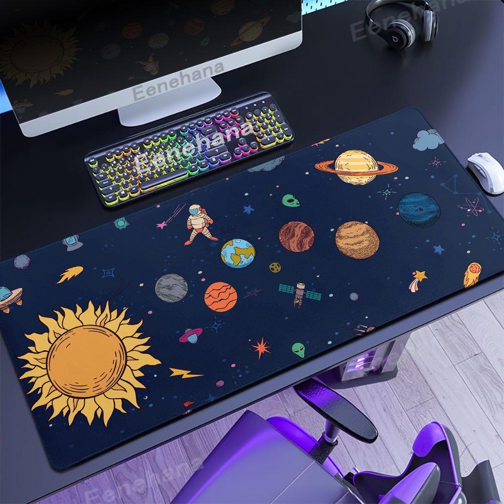 XXL Mousepad Astronauta Space Desk Mat Pc Gamer Table Gaming Desktop Accessories Extended Pad kawaii Carpet Table Computer mats