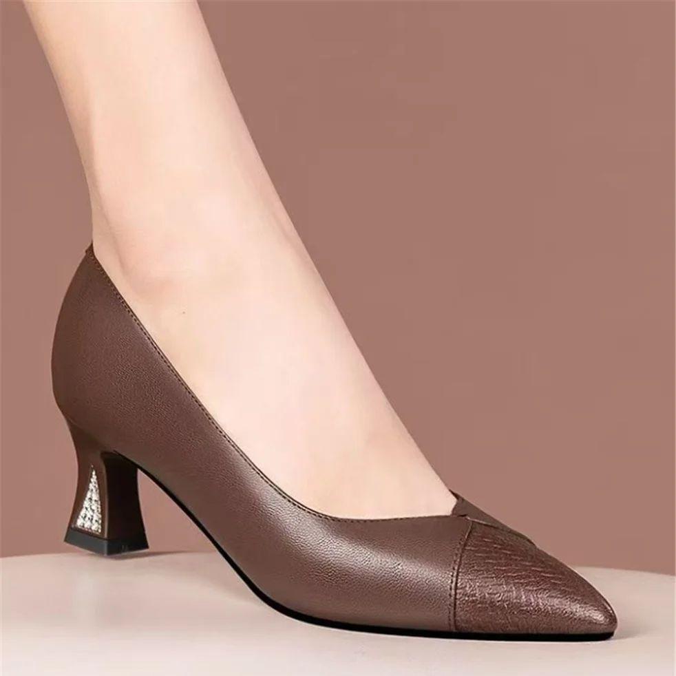 Women Fashion Sexy High Quality Spring Slip On Stiletto Heel Shoes Lady Classic Black Summer Heel Pumps Sapatos Ab663