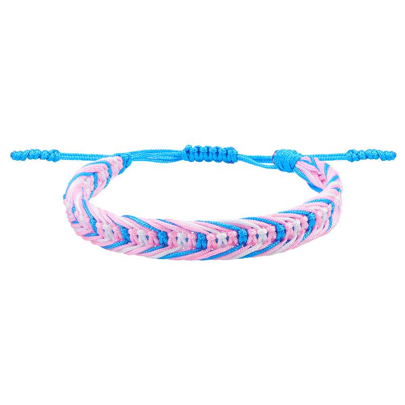 LGBT Bracelets Weave Love Tibetan Wrist Wrap Bracelet Boho Rope Bracelet Bangles Pulsera Couples Gifts for Boyfriend Womens