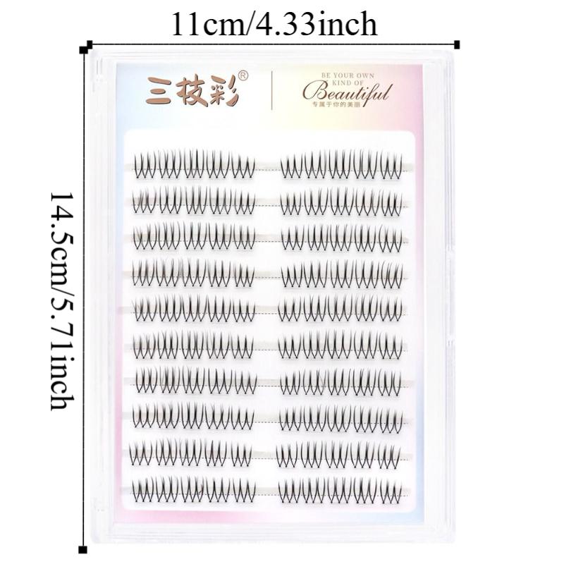 Superfine Segmented Eyelashes Bundles 10 Rows False Eyelashes Clusters  Makeup Tool