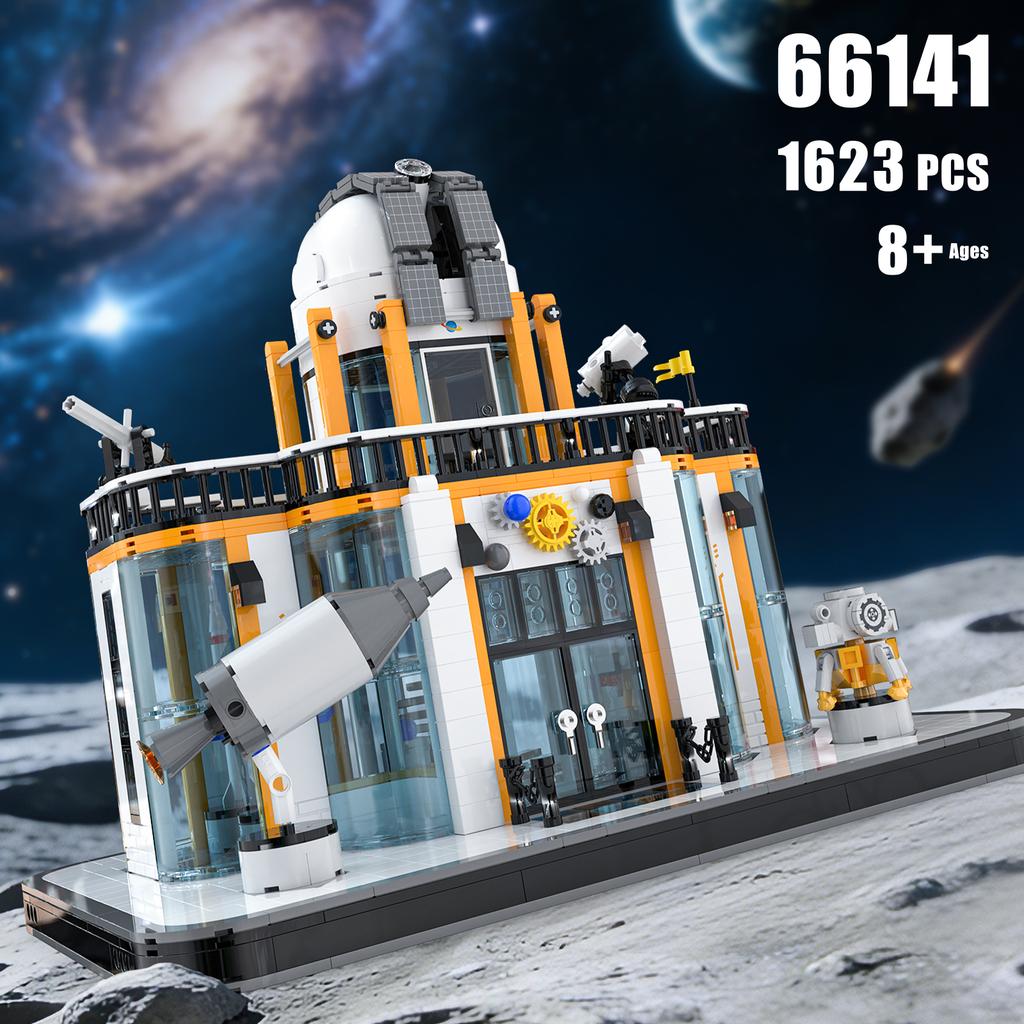 1623Pcs Aerospace Museum Building Blocks, Space Station Observatory Model With Led Light, Stem Educational Toy Gifts For Kids