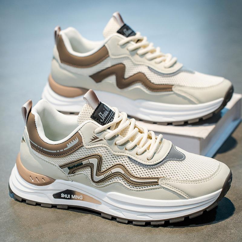 Новые модные мужские кроссовки Four Seasons с толстой подошвой для студентов и мальчиков, трендовые кроссовки с мягкой подошвой, дышащие, повседневные кроссовки для бега