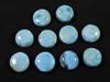13X13MM натуральный голубой ларимар круглый кабошон драгоценный камень россыпью 10 шт. лот 80 карат. RQ-1736