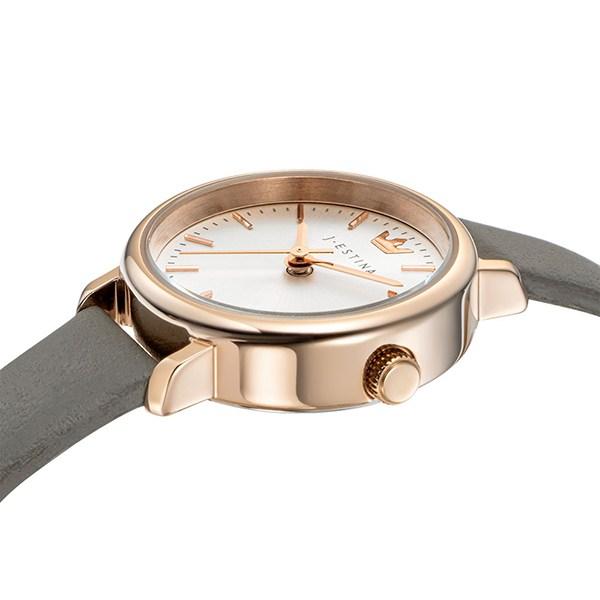 J.ESTINA Women's AMICO Leather Watch JWM1LE3BF307RGGR0 + Shopping Bag