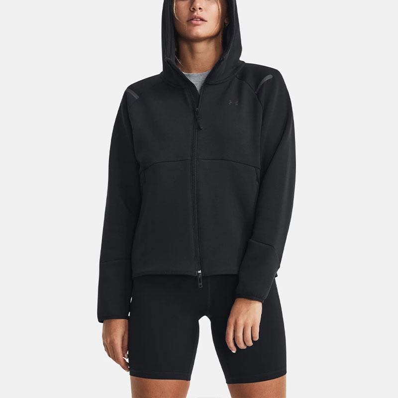 Under Armour Однотонная женская куртка с капюшоном на молнии, черная 1379842-001