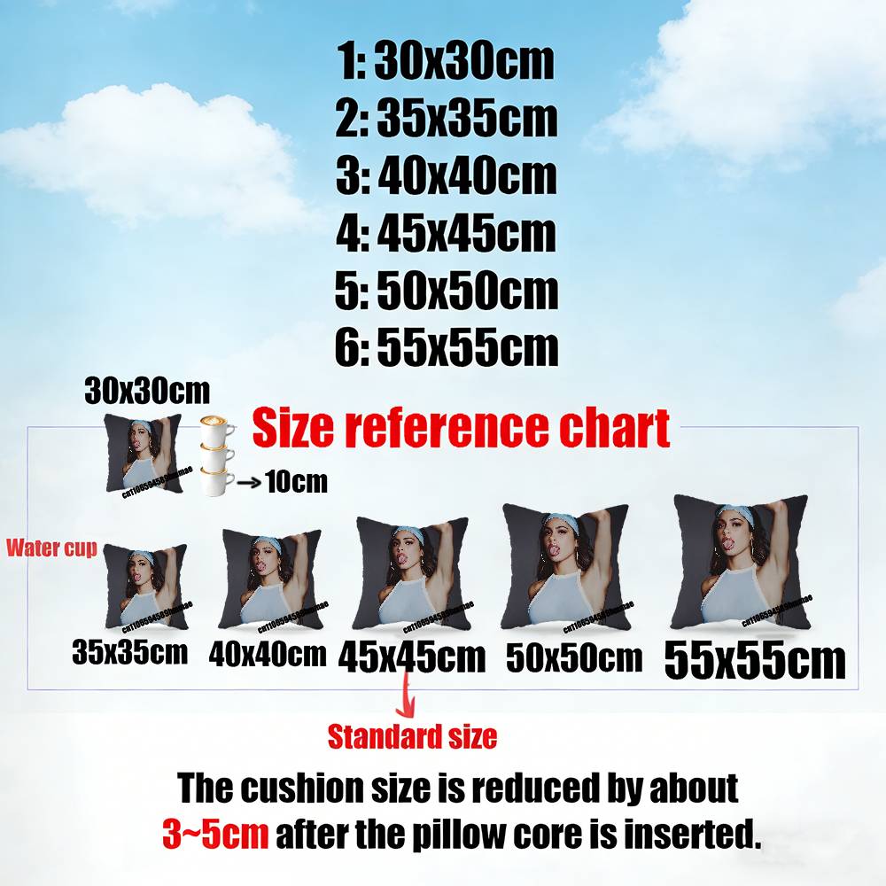 For Argentine Singer And Actress T-Tini Throw Pillow Case Sham 45X45Cm 40X40Cm Square Car Pillowcase Pad Cushion Cover