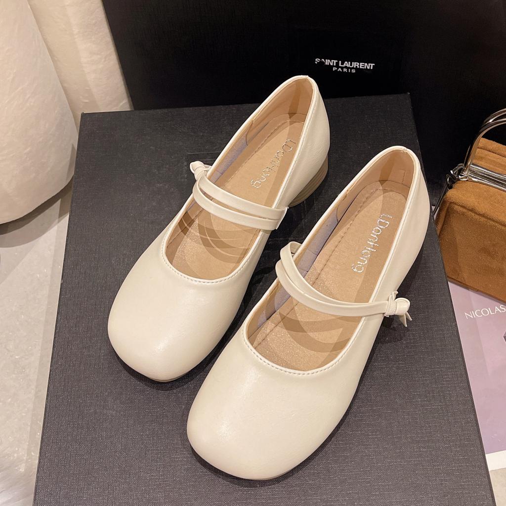 Round Head Low Heel Mary Jane Shoes Women's Summer 2025 New Korean Version Doudou Shoes Single Shoe Women's Manufacturer