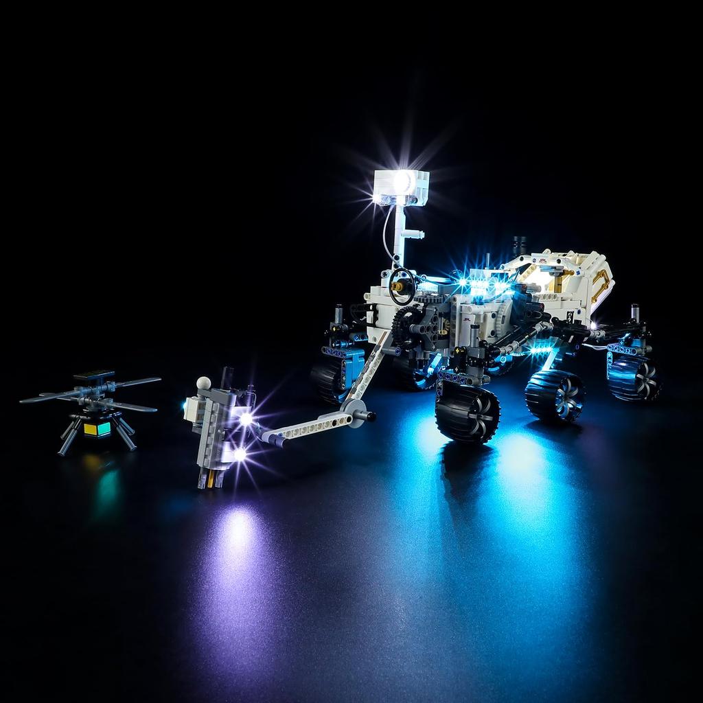 Набор светодиодной подсветки своими руками для LEGO Technic 2158 Марсоход NASA Perseverance Строительные блоки Игрушки Декор Регулируемые световые аксессуары