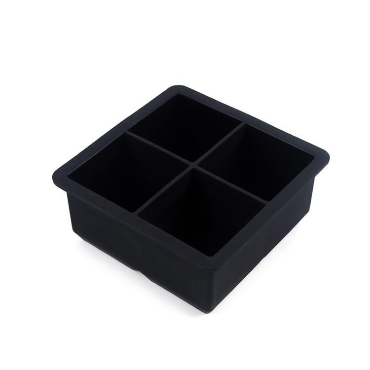 Набор из 6 круглых силиконовых форм для льда с 4-отверстиями для шариков льда и контейнером для льда