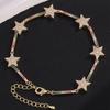 1Pcs Cubic Zirconia Stones Five-pointed Star Charm Bracelet  for Daily Wear Gift