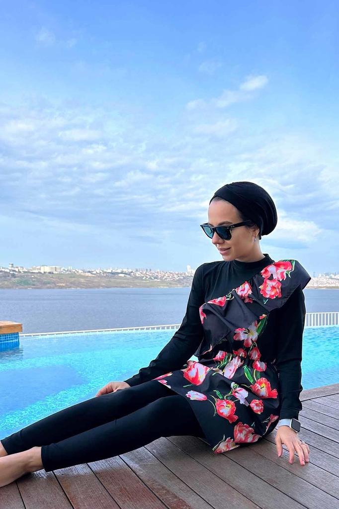 Женский Мусульманский Скромный Исламский Полный Чехол Буркини Пляжный Купальный Костюм Купальники Хиджаб Пляжная Одежда Купальник 