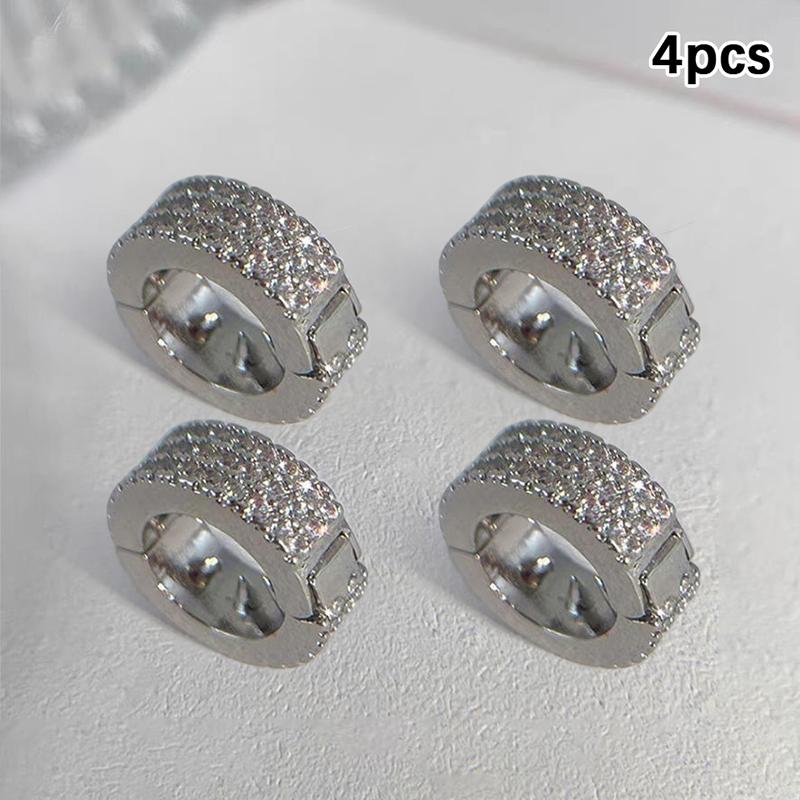 Круглая плетеная пряжка для волос с бриллиантами и серебряным блеском, персонализированная хип-хоп-сладкая крутая грязная плетеная заколка для волос