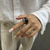 Dome Acrylic Geometric Ring Candy Color Irregular Ring Retro Transparent Resin Ring  Gift
