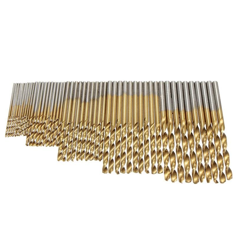 STONEGO 10/25/50Pcs HSS Steel Cobalt Mini Twist Drill Bit Set Straight Shank Hole Opener Power Drilling Punching Tools