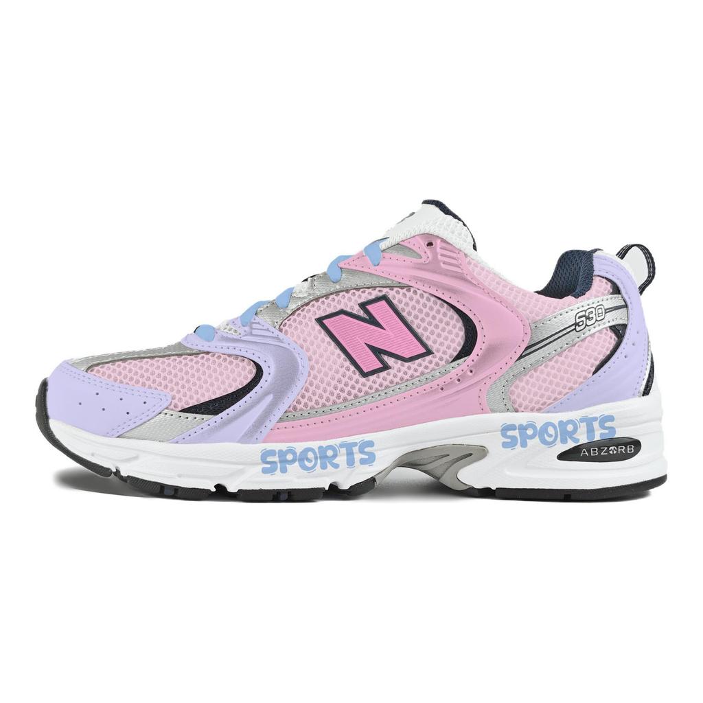 New Balance NB 530 Устойчивые к истиранию Низкие Беговые Кроссовки Унисекс Розово-Фиолетовые MR530SG(Команда352-)