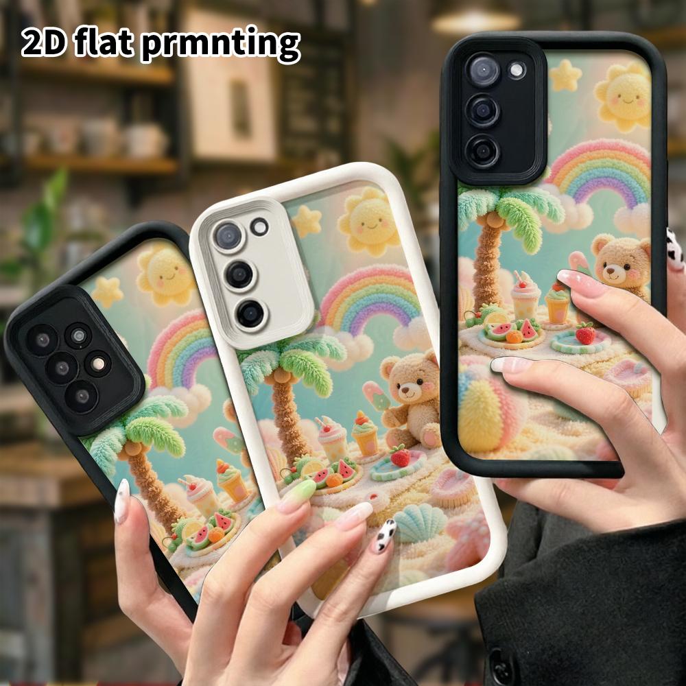 Phone Case: 2D flat, fits Samsung Galaxy A34 A35 M05 M06 S20 S22 S21 FE Plus 5G protective case, beach afternoon tea, perfect Christmas and Halloween