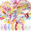 50-500PCS Multipurpose Mixed Color Clip 50Pcs Sewing Clips Plastic Garment Clothing Pin Knitting Paper Storage Fabric Sewing Craft Tool
