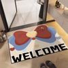 Cartoon Pattern Toilet Toilet Door Non-slip Quick Drying Mat Bathroom Floor Mat Diatom Mud Absorbent Soft Mat