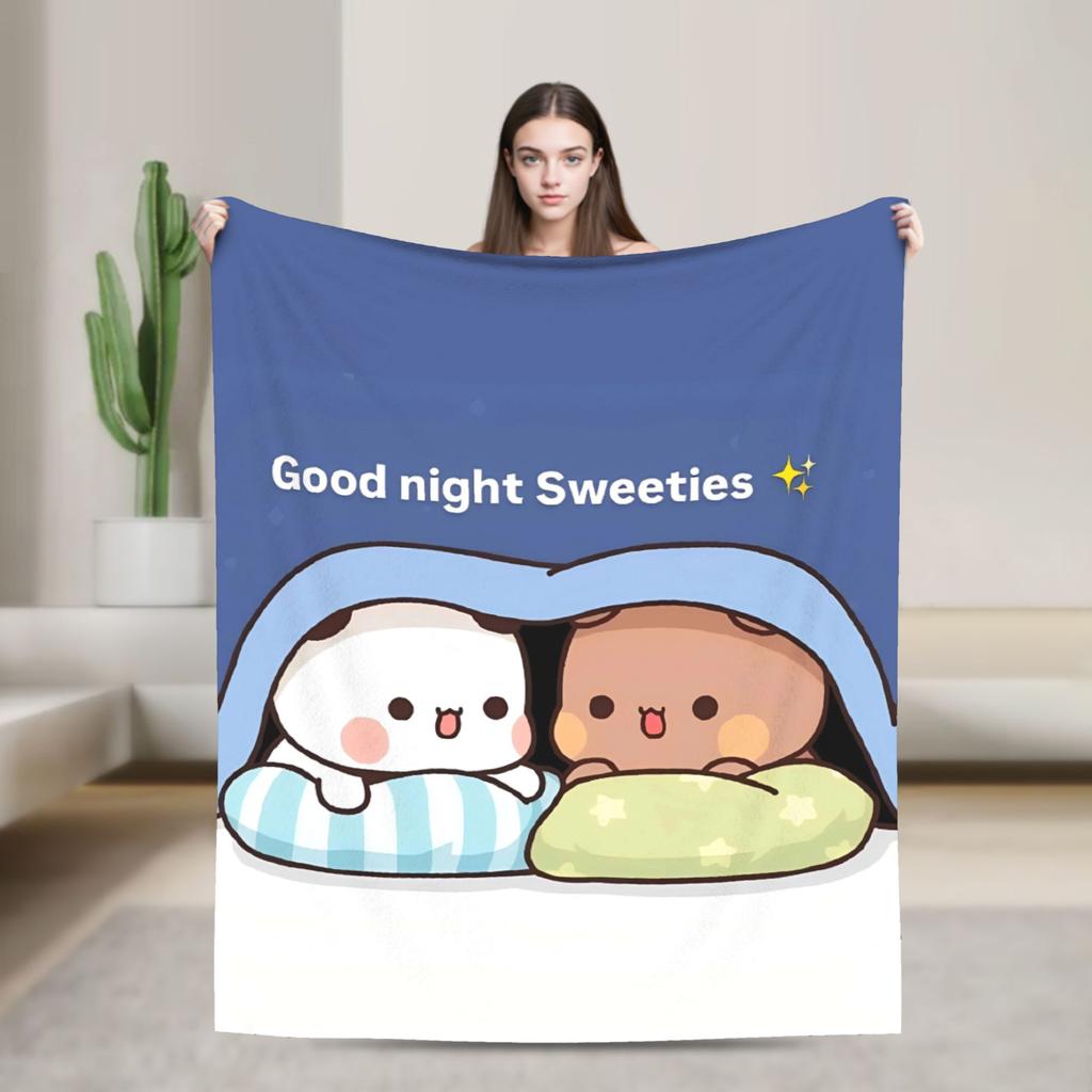 Soft BlanketGirls Boys Camping Bubu Dudu Flying Throw Blanket Flannel Bedspread For Couch Chair Sofa Bed Fashion Sofa Bed Cover