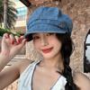 Женские береты из мягкого стираного денима в стиле ретро, японского производства, с открытым лицом, для весенних и летних путешествий, универсальная модная шляпа для газетчика