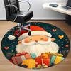1PC Christmas Gifts Office Round Area Rug, Mat Suitable For Office, Under Office Chairs Bedroom Living Room Home Decor, Room Deco