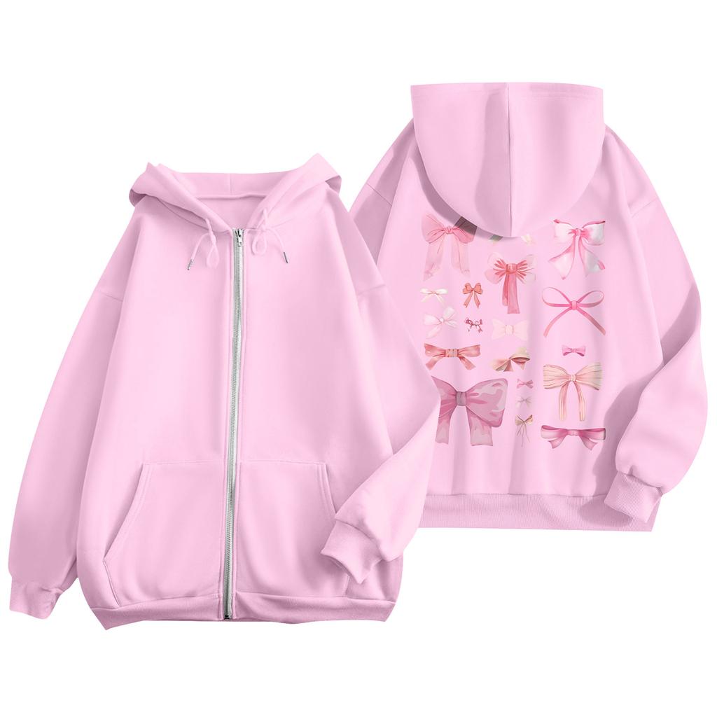 Женские толстовки на молнии для девочек-подростков, свитшот с цветочным принтом, одежда, повседневная куртка на шнурке с карманами