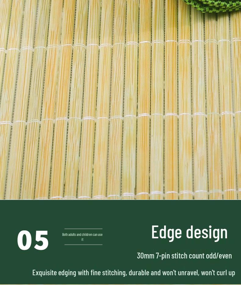 Summer Cool Bamboo Mat with Free Shipping: Fits 0.8m Dorm Bunk, 0.9m Single, and 1.2m Beds, Rice Green Color