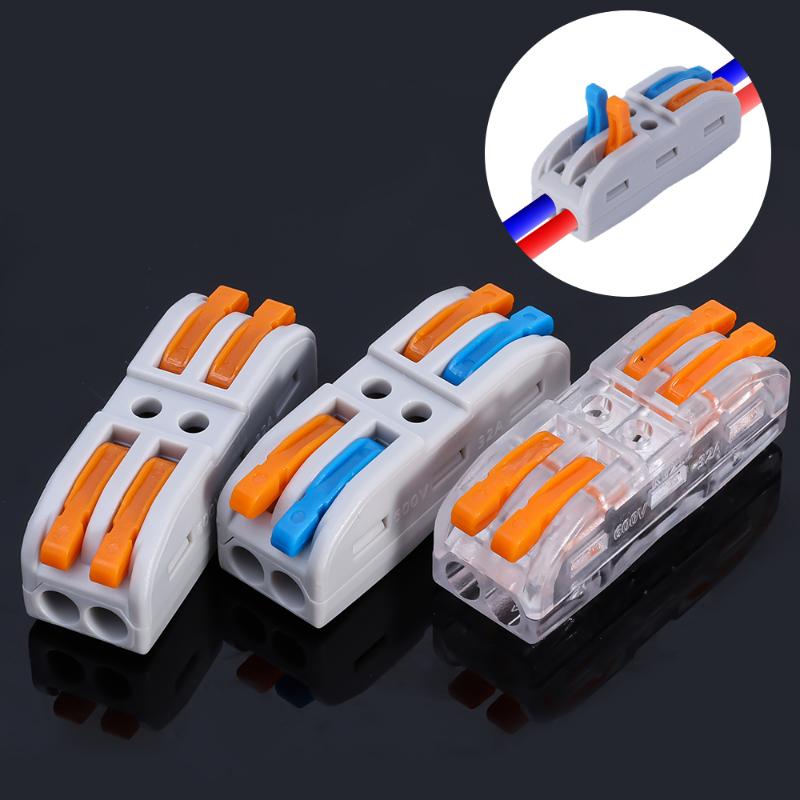 1/8PCS Mini Fast Wiring Cable Connectors Universal Compact Splitter Electrical Conductors Push-in Household Terminal Blocks