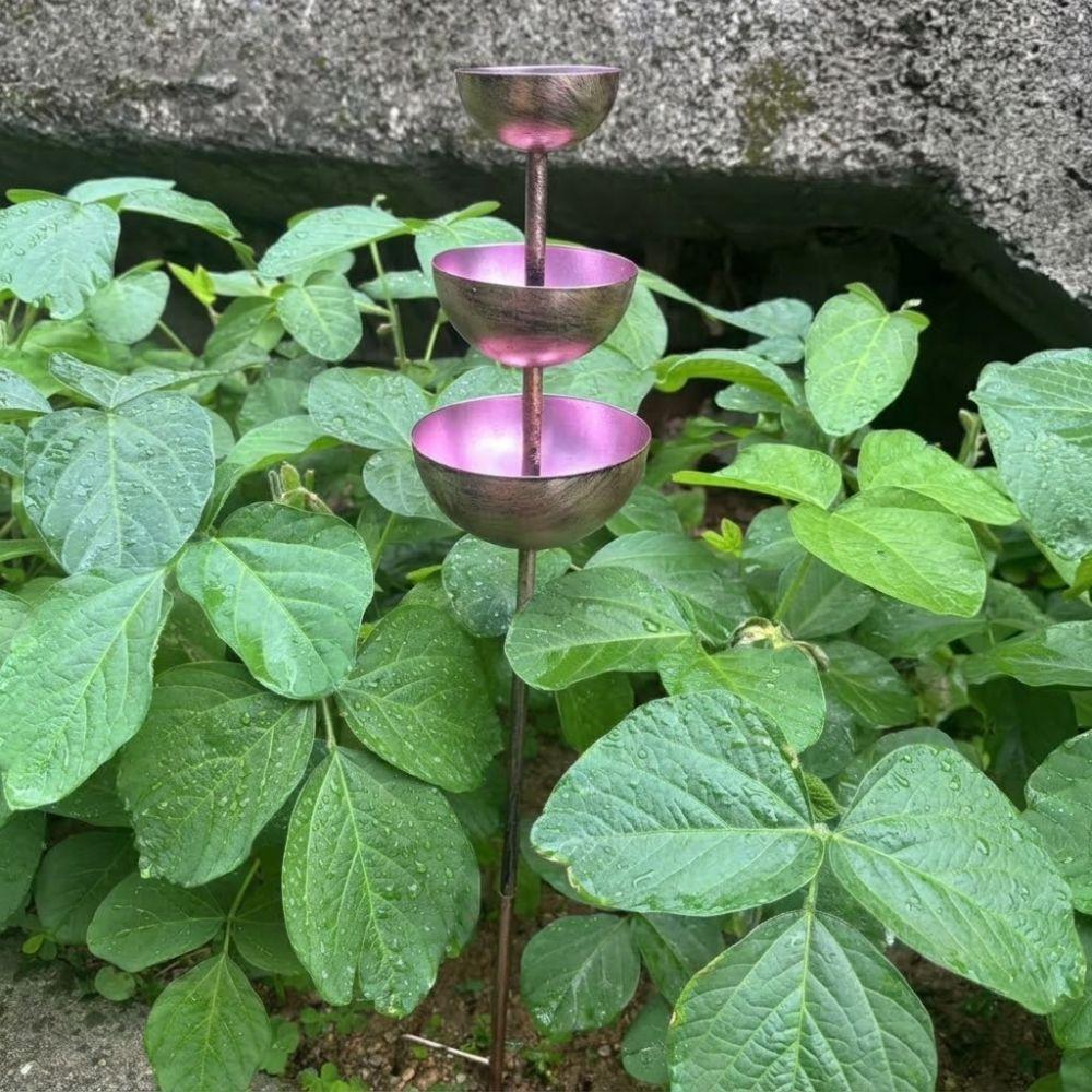 Handmade 3-Tiered Bird Bath Three-layer Bowl Bird Water Bowls Birdbath Stand Patio