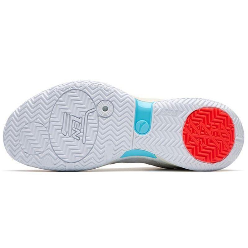 Anta Qingkuang 3 Men Mid Top Basketball Shoes White Red Blue 112231108-3