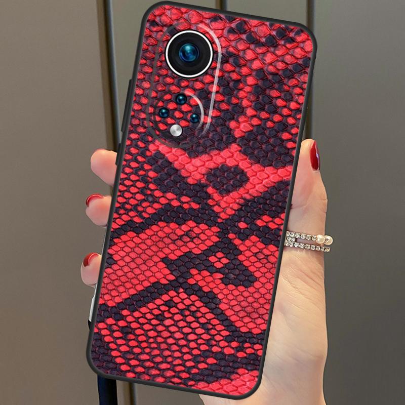 Чехол-кожа змеи кобры питона для Honor X8b X9b 90 70 50 Magic 5 Pro Magic 6 Lite X6 X7 X8 X9 X6a X7a X8a X9a