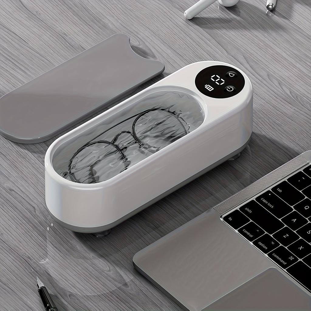 Маленький автоматический очиститель для очков и ювелирных изделий - USB-зарядка, компактный электрический очиститель, компактное чистящее устройство, очиститель для очков