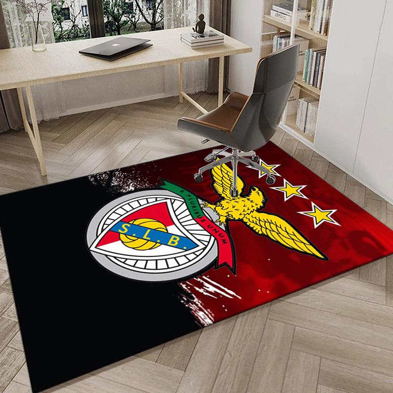 Ben-fica Football Club Printed Area Rug for Office, Chair Rug, Decorative Carpet Floor Mat, Large Size Fan gifts Christmas gifts