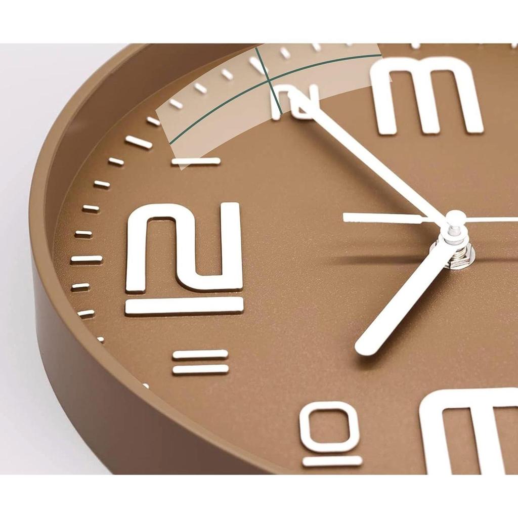 Wall Clock 12" Silent Quartz Decorative Latest Wall Clock Non-Ticking Classic Clock Battery Operated Round Easy To Read for Room/Home