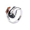 Fashion Personality Lovers' Oiled Zinc Zinc Alloy Ring Women Jewelry Black White Color Varnish Guitar