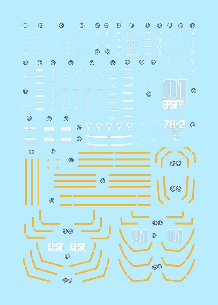 HG RG EG Robot MS Yukisha Detail Up Water Transfer Decal HG Heavy Gundam Fluorescence!! 1/144 (for 1/44 HG-25) [Item]