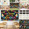 QZBBJ207-218 Приветственный баннер для класса Украшения к возвращению в школу - Мотивационный фоновый баннер для настенного декора доски объявлений