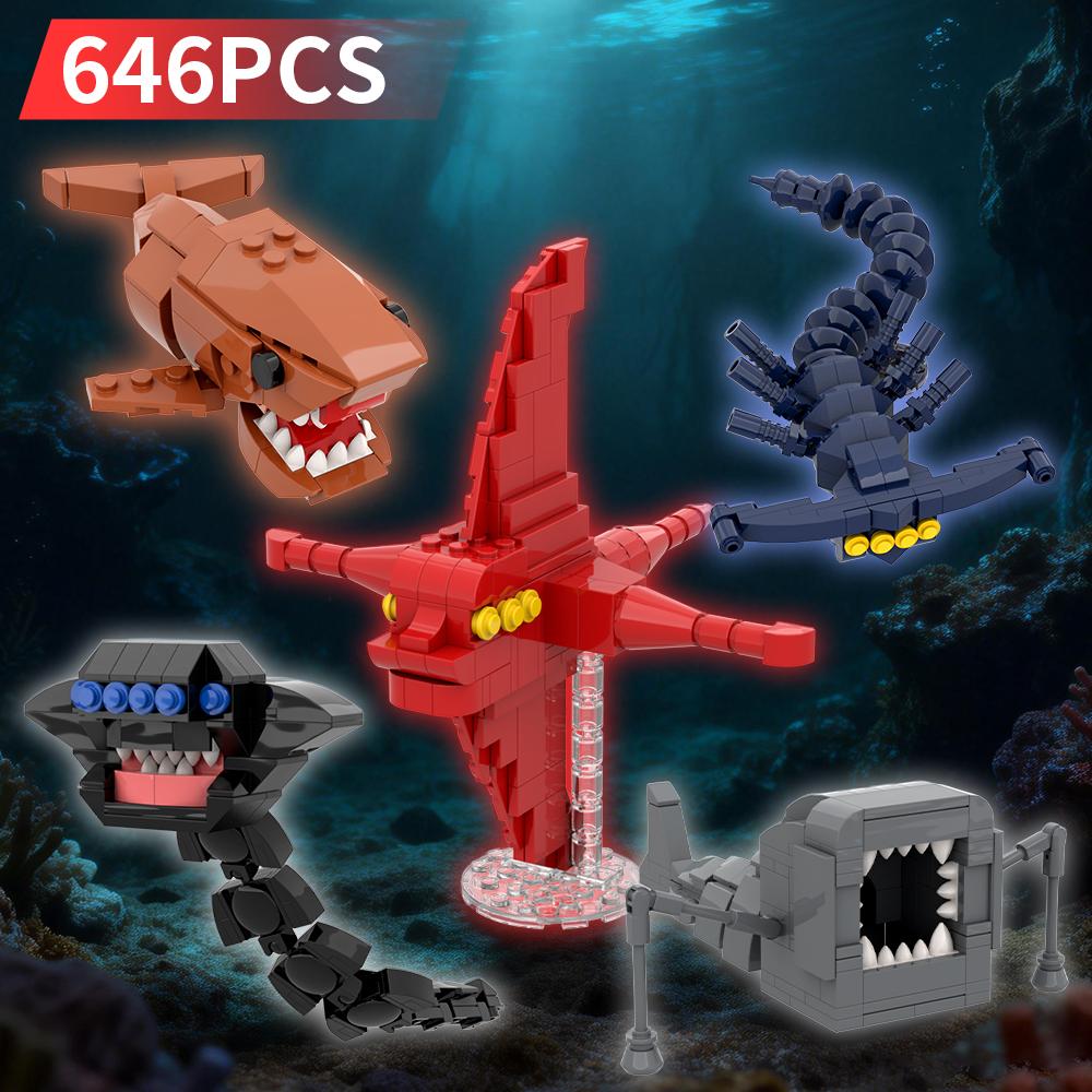 Конструктор MOC Subnautica Морской Пожиратель Блуп Гран Мадж Модель Кирпичи Сборные Игрушки Детские DIY Образование Подарок на День Рождения