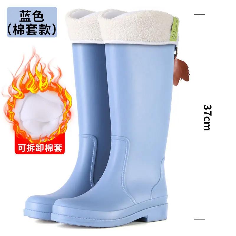 Женские высокие резиновые сапоги для кухни, водонепроницаемые, нескользящие, резиновые сапоги, женские модные рабочие ботинки для улицы, Novo Em Botas Femininas 2025