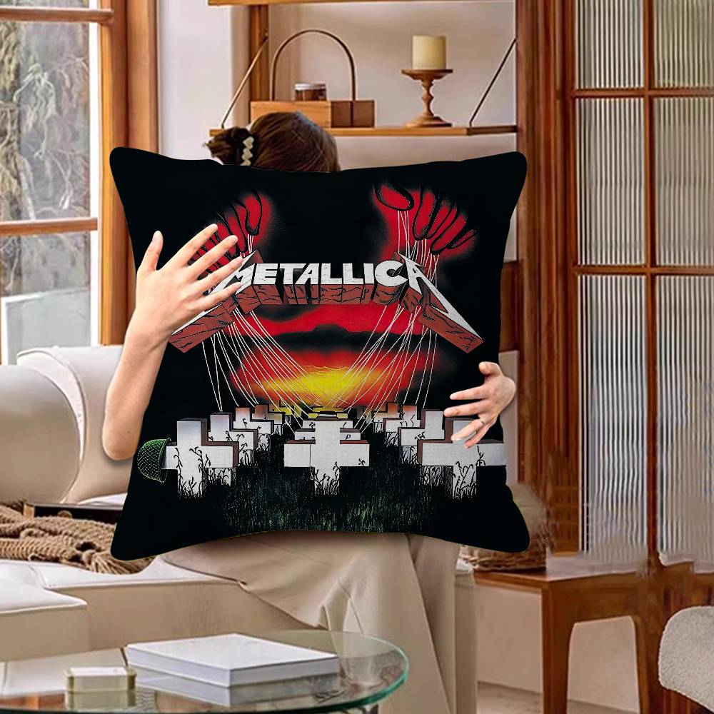 Подушка-подушка для офиса, автомобиля, дивана M-METALLICA, чехол 45x45 см, чехол для поясничной подушки