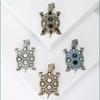 Fashion Vintage Rhinestone Turtle Brooch Creative Personality Animal Pin Clothing Accessories
