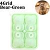 4 Grids Cute Bear Ice Cube Making Mold DIY Ice Cream Tools Silicone Bear Shape Ice Cube Tray