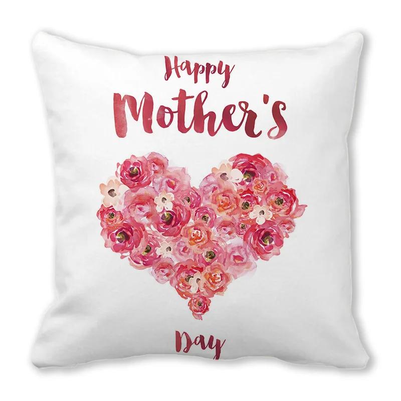 Love pattern cushion cover Happy Mothers Day Pillow Case Home Decorative Pillowcases Love Letter Throw Pillow cover xcm