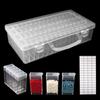 Bead Storage Box Large Capacity Multiple Compartments Transparent Design Rhinestones Painting