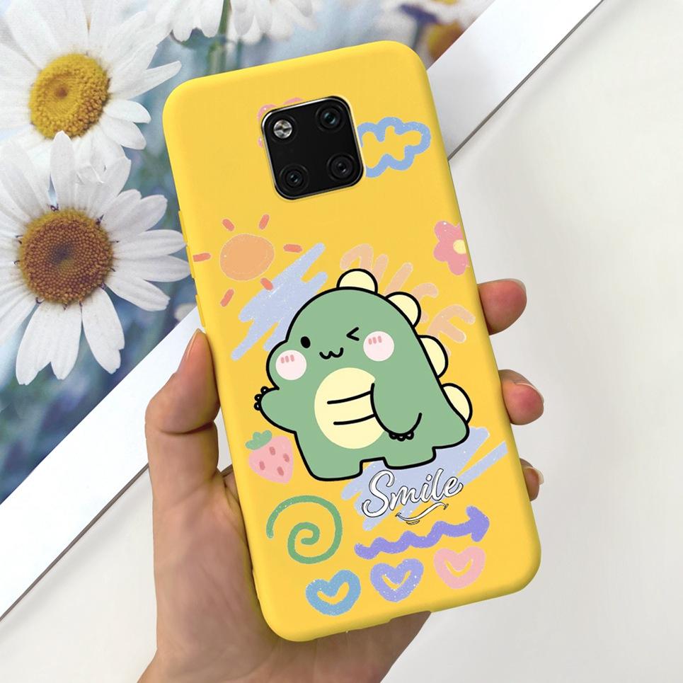 Чехол для Huawei Mate 20 Pro Задняя крышка Mate 20 Мягкий матовый жидкий силикон Funda Mate20 20Pro Coque Корпус Астронавт Динозавр
