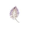 Exquisite Gradient Hollow Leaves Brooch For Women Temperament Plant Pins Party Bouquet Corsage Jewelry