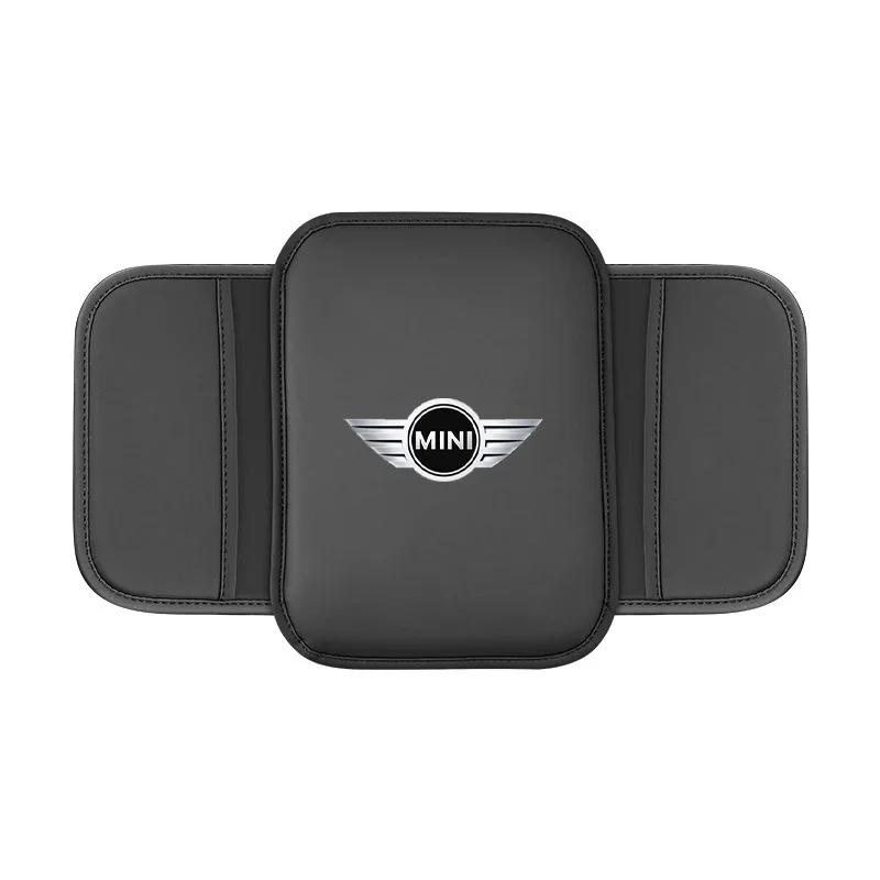 Leather Car Armrest Box Pad Center Console Arm Rest Protector Storage Pocket for ijn5 Cooper S 2011 2012 2013 R56 R50 R53 R60 5ijn