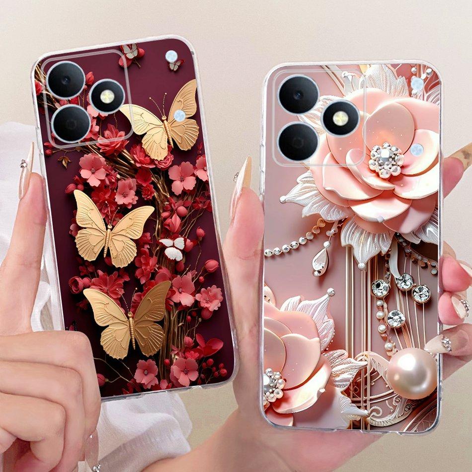 For Realme Note 80 2026 Cute Flower Butterfly Cat Painted Case For Realme Note80 RMX5388 Soft Silicone TPU Phone Cases