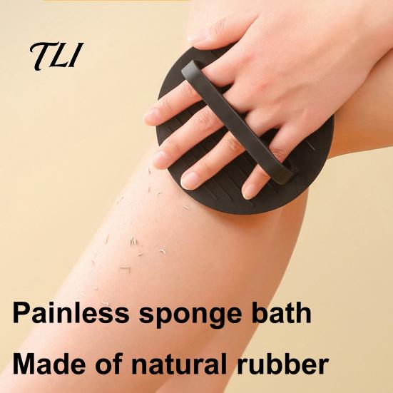Rubber Bath Sponge Exfoliating Glove with Strap, Durable Elastic Silicone Shower Back Scrubber for Brush, Deep Skin Cleansing Mitt And