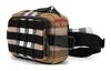 Burberry Клетчатая сумка-мессенджер из полиэстера в стиле колор-блок женская коричневая